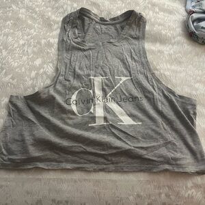 Calvin Klein Gray Sleeveless Top